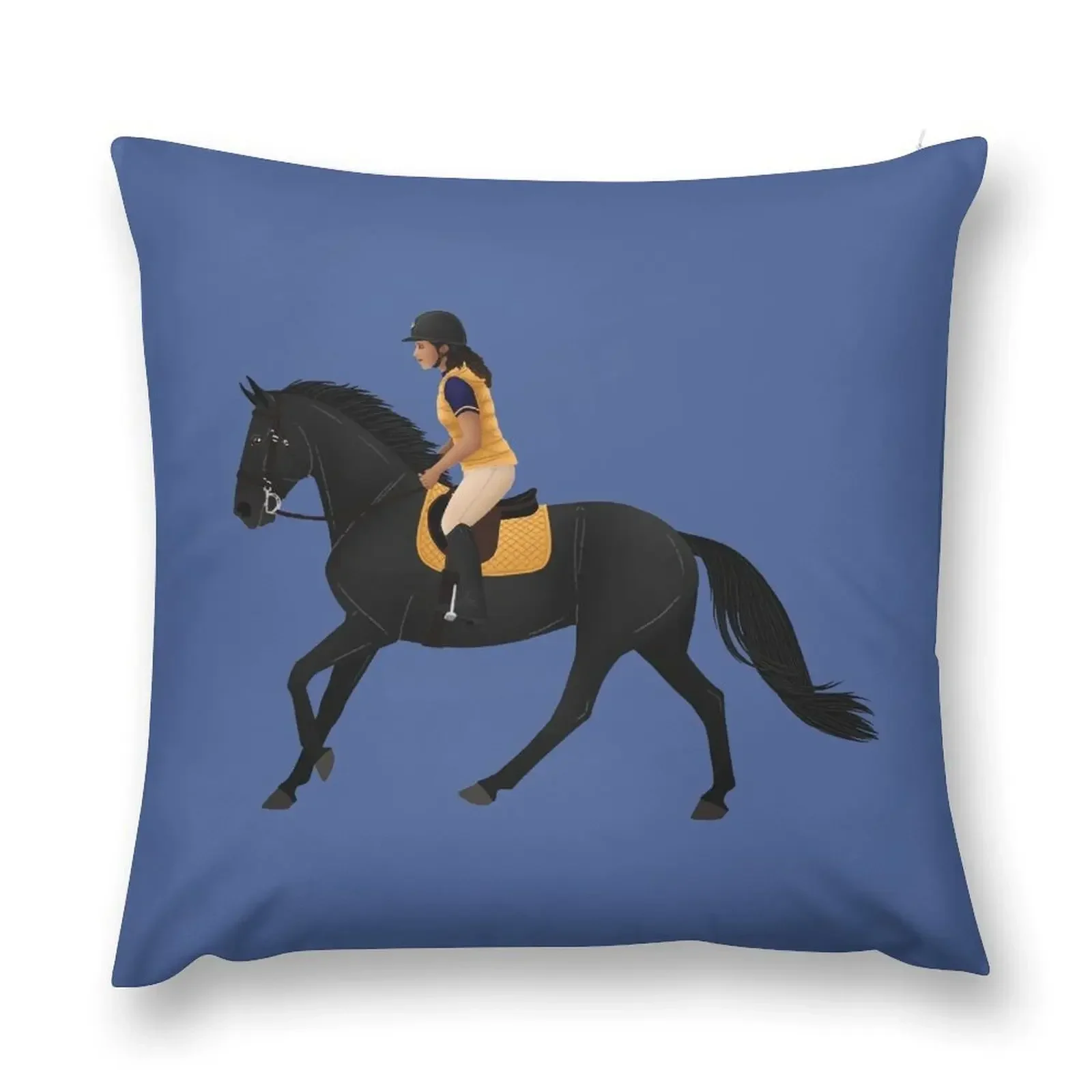 Zoe and Raven from Free Rein - Equine Rampaige Throw Pillow Sofa Decorative Covers Decorative Cushion pillow