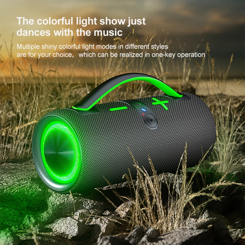 Haut-parleurs Bluetooth RGB sans fil EBS-618, 30w, caisson de basses haute puissance, capacité de la batterie 3600mAH avec lumières LED colorées, nouvelle version