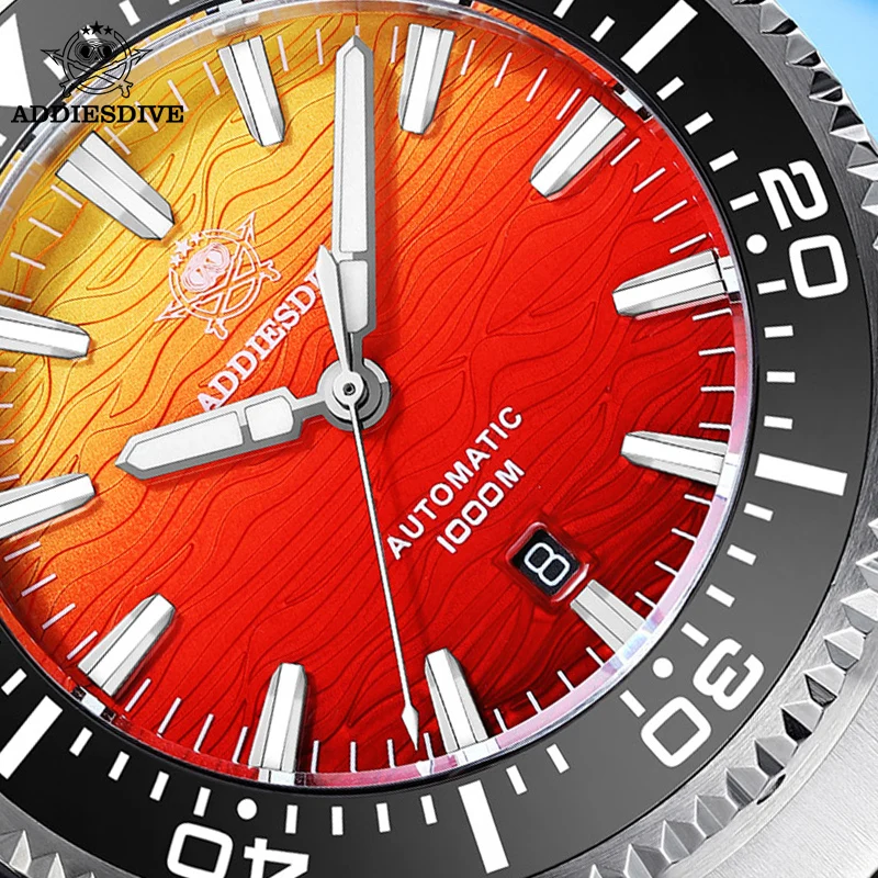 ADDIESDIVE 46mm Sapphire New Men Automatic Watch Top Brand Diving 1000m Waterproof Luminous Ceramic Bezel 8215 Mechanical Watch
