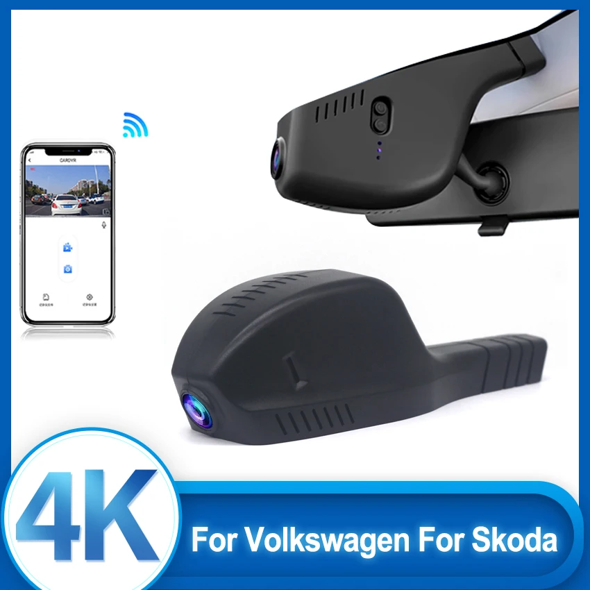 

4K Plug and Play Dash Cam Car DVR Camera For Volkswagen Passat B8,Tiguan MK2 CC Golf Multivan T6,Touran, For Skoda Octavia