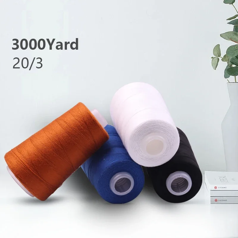 20/3 3000 jardów nici do szycia nici poliestrowe mocne niebieskie złoto czarne białe nici do szycia dżinsów akcesoria do szycia ręcznego