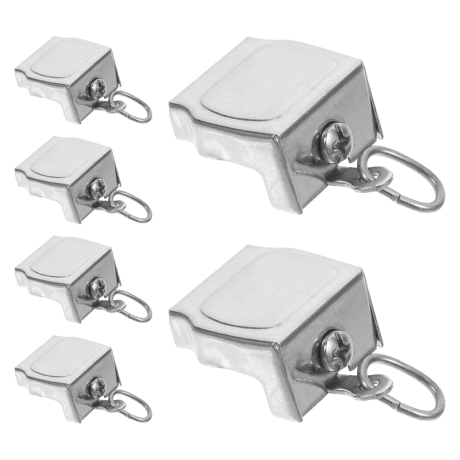 

6pcs Curtain Track End Caps Stainless Steel Decorative Finials Window Rail Hardware Easy Installation Material