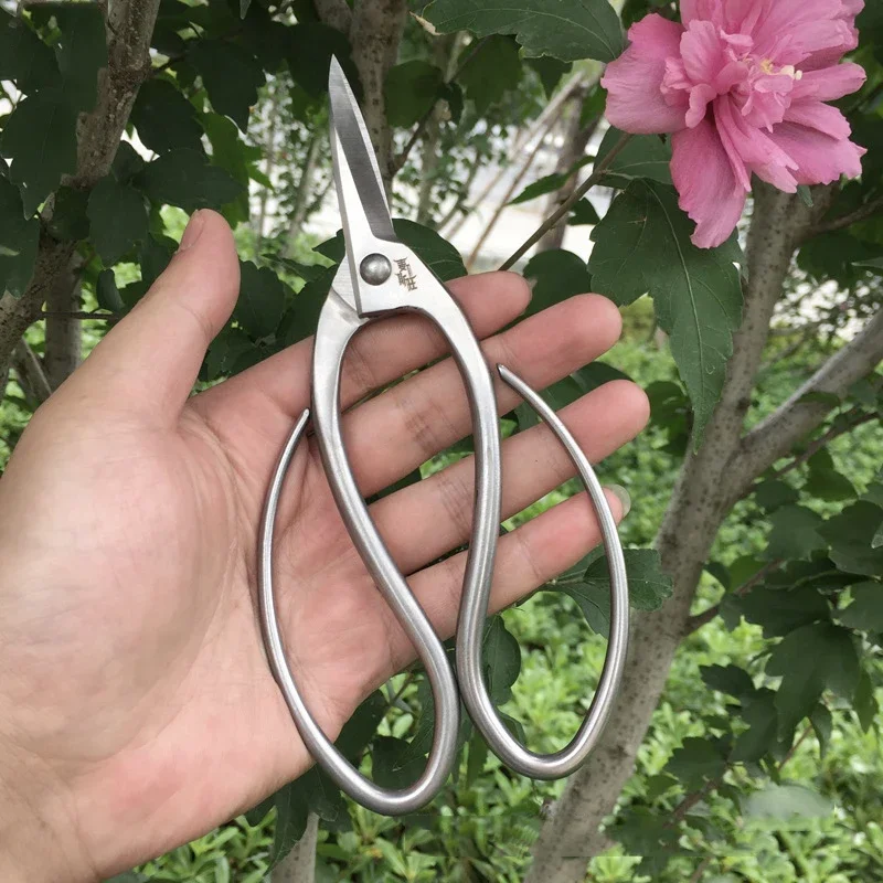 New 200mm Root Pruning Scissors Garden Secateurs Stainless Steel Garden Bonsai Scissors Shear Root Branch Trimming Pruning Tools