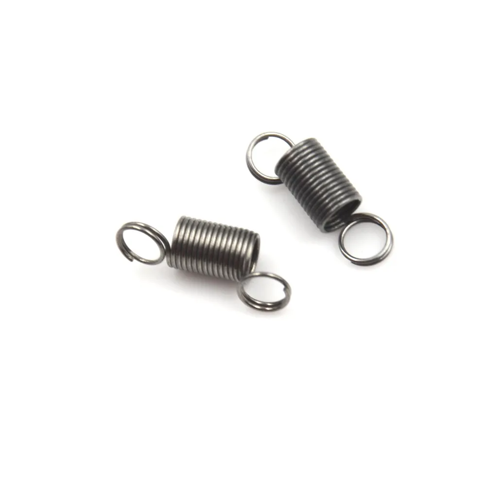 10pcs/pack 15mm Draw To 30mm Stainless Steel small Tension Springs With Hook For Tensile DIY Toys