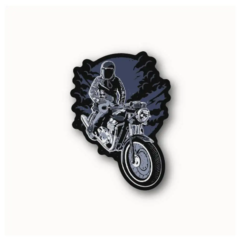 Motorcycle Night Rider Waterproof Stickers For Decorating Car Windows Motorcycles And Computers.