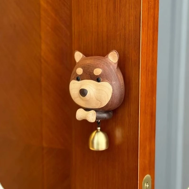 Cartoon Door Bell Ornament Doorbell Dog Wind Chime Wooden Bell Wood Doorbell Door Chime Door Opening Shopkeepers Bell