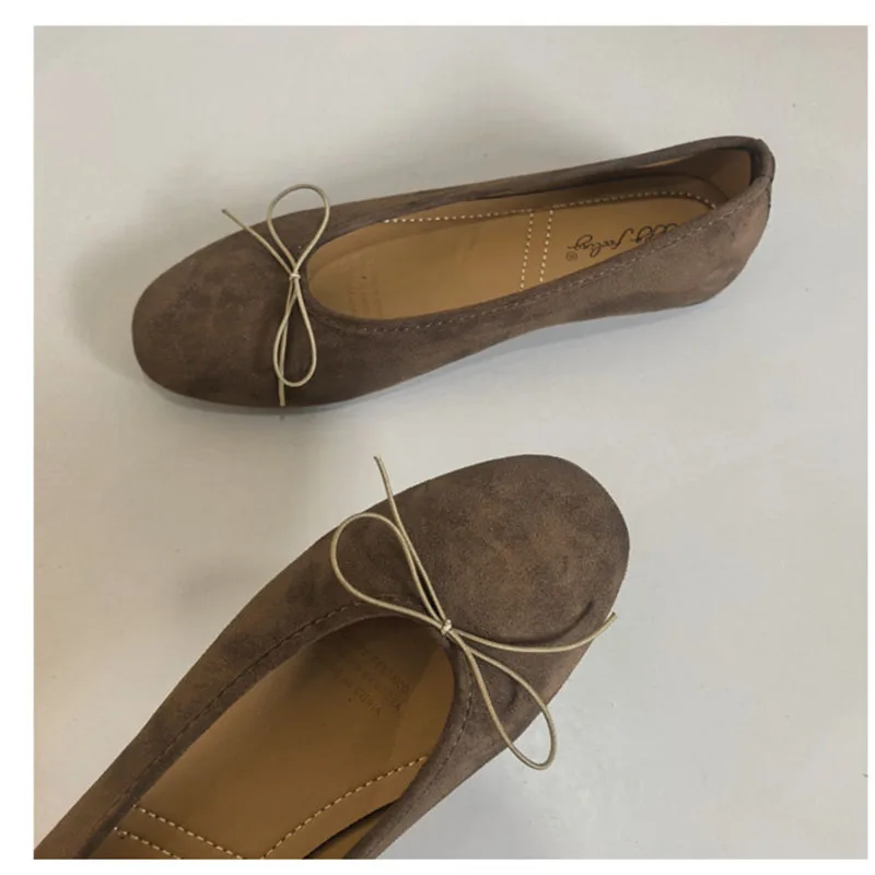 Weiche Ballerinas mit Schmetterlingsknoten, runde Zehenpartie, Damenschuhe, Slip-On-Schuhe, flache Schuhe für Damen, neu im Jahr 2026. – Detail 9
