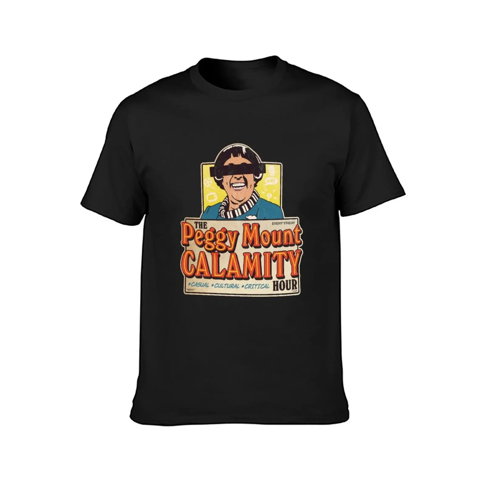 The Peggy Mount Calamity Hour (Comic) T-Shirt summer top vintage mens workout shirts