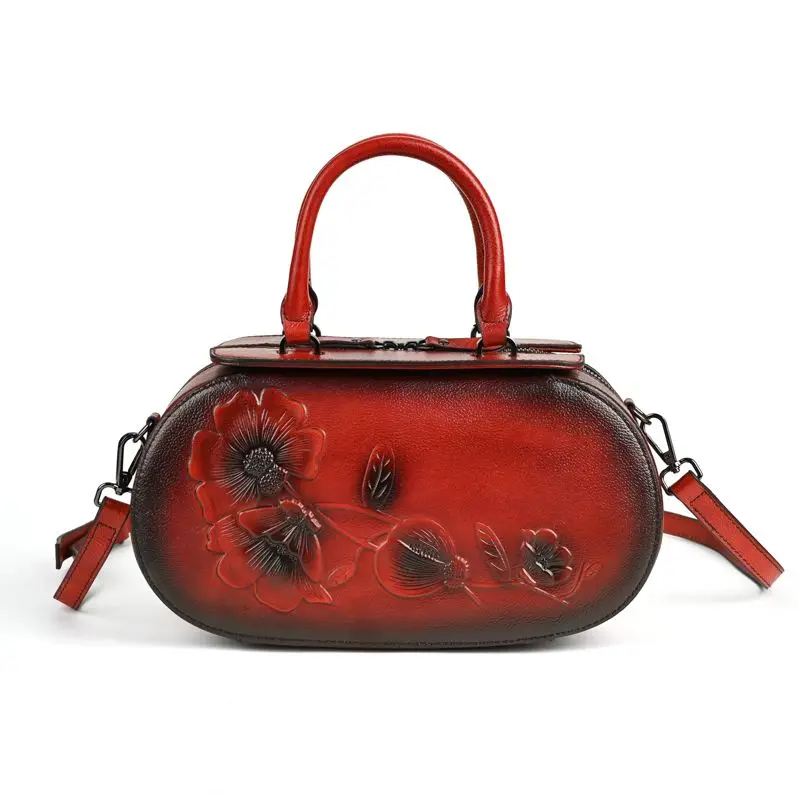 Retro frauen Taschen Top Schicht Rindsleder Handtasche Retro Frauen Cheongsam Tasche Single-schulter Umhängetasche Paket Mode Frauen Tasche