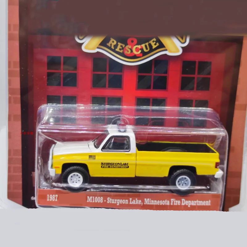 GreenLight 1:64 Skala 1987 M1008 Wóz Strażacki Model Ze Stopu Metalu Kolekcja Ozdoba Prezent Zabawka