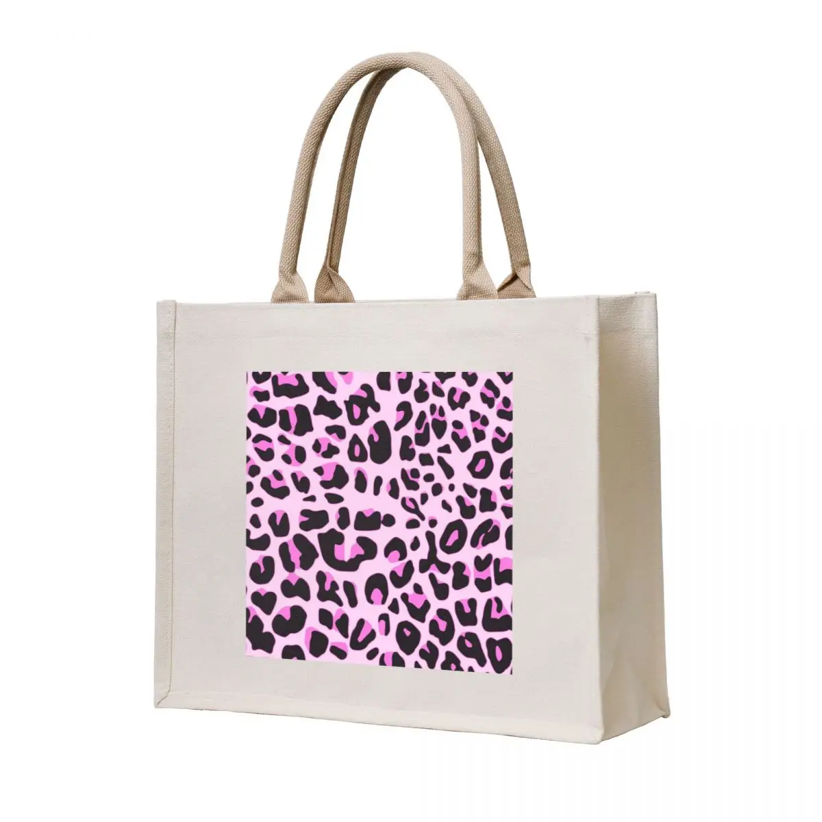 

Pink Leopard Print Tote Bag free delivery bags hand bag Customizable tote bag