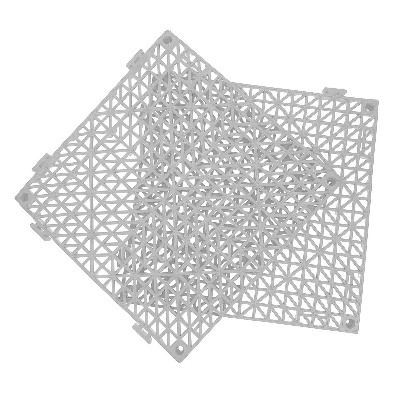2Pcs Bathroom Anti Slip Floor Mats Interlocking Drainage Tiles Shower Pool Deck Modular Drainage Mat Interlocking Floor Mat