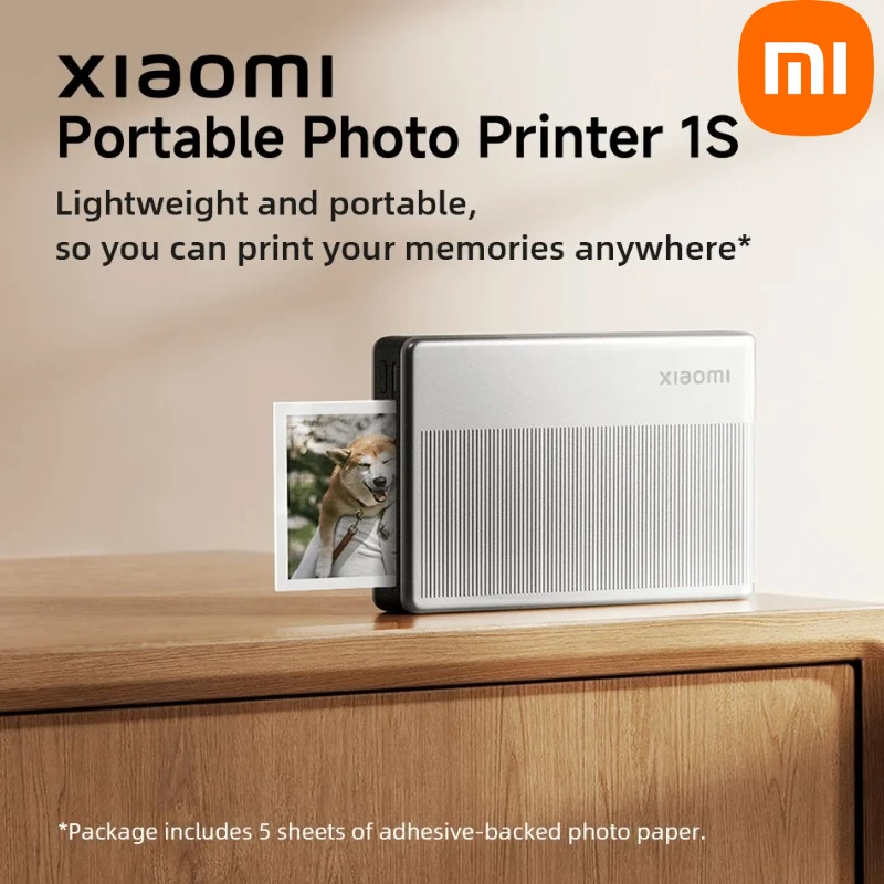Xiaomi Portable Photo Printer 1S Global Version Bluetooth Thermal Print ZINK Mihome App Wireless Portable Photo Printing