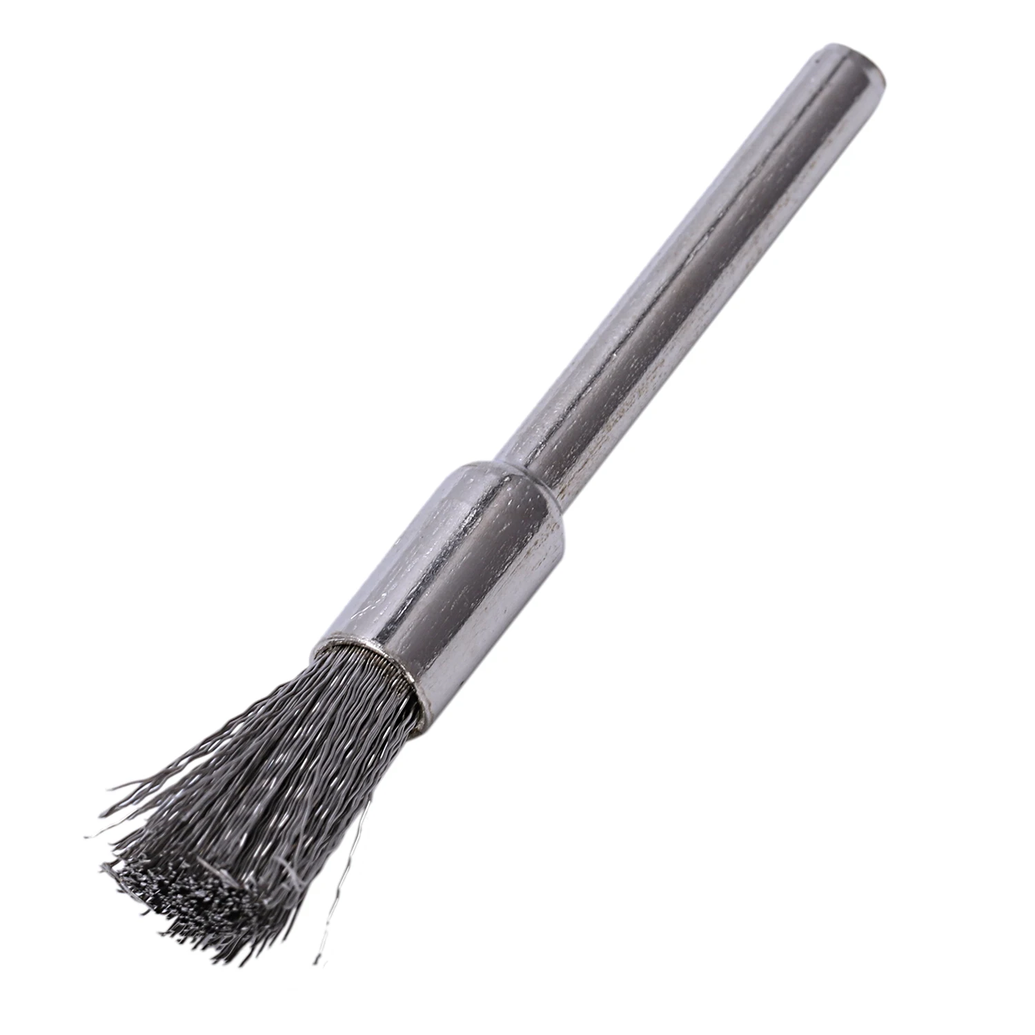 10 pc Stainless Steel 1/4 inch (6mm) Pen Wire Brush #532 with 1/8 inch (3mm) Shank for Dremel and Compatible Rotary Tool