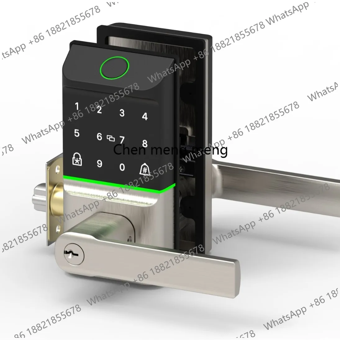 Fully automatic stay lock fingerprint button password wooden door, all graffiti smart door lock