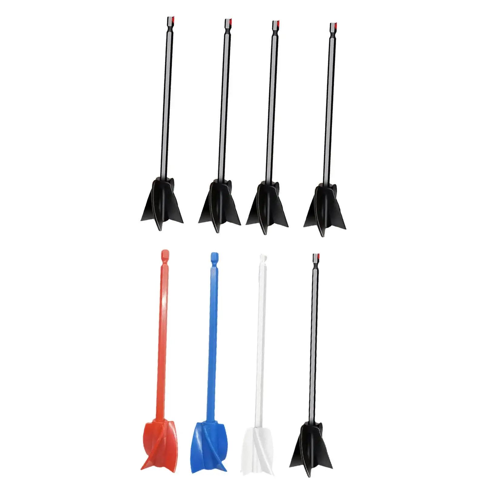 4 Pieces Mixing Paddles Accessory Portable Glue Mixer Sturdy Spiral Mixers for Garden Mixing Oil Paints Coatings Outdoor