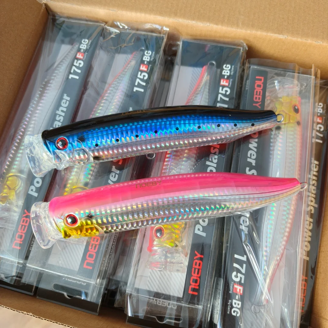 

Swolfy 2pcs 175mm 73g Floating Popper Wobbler Fishing Lure Crankbait Artificial Bait Poper Carp Fishing Bait Artificial Bait