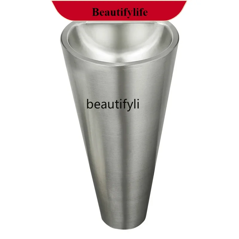 

B185 304 stainless steel column basin large integrated floor basin hotel bar KTV bathroom wash basin