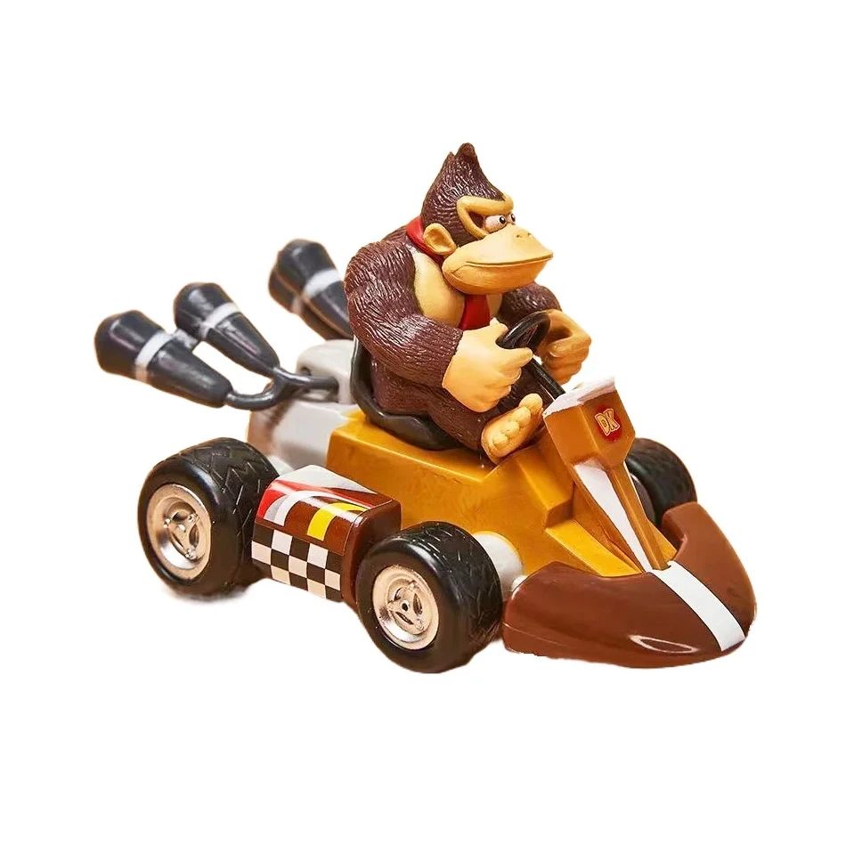 سوبر ماريو بروس الكارتينج لويجي العربة الأميرة الخوخ يوشي العلجوم ألعاب شخصيات الحركة التراجع سيارة أنيمي لعبة دمية هدايا للأطفال