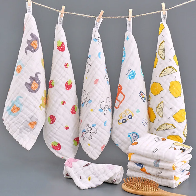 Baby Musselin Waschlappen natürliche Baumwolle Baby wischt weiches Neugeborenen Gesichts tuch empfindliche Haut-Baby Registry 12*12 Zoll Handtücher 2 stücke – Detail 1
