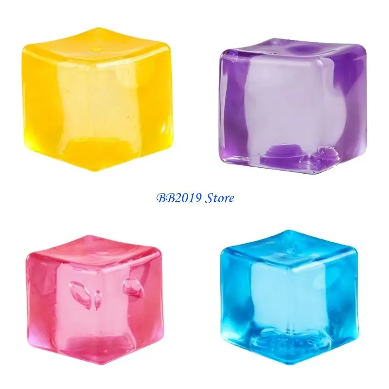 

Q0KB Ice Block Hand Toy Stretchy TPR Material For Relaxation Aid