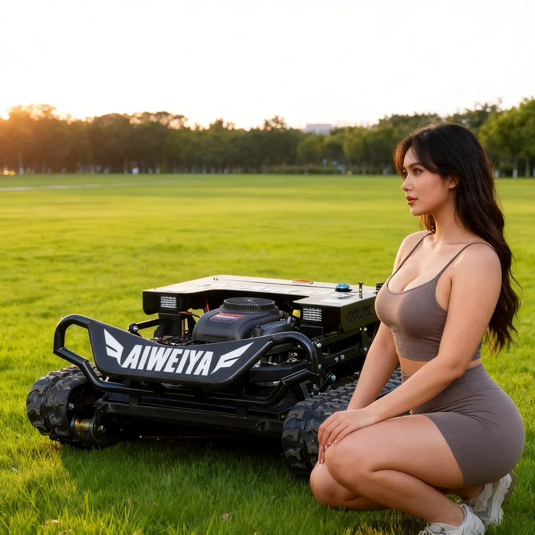 

Customized Automatic Lawn Trimming Flail Lawn Mower Intelligent Remote Control Tank Robot High Power for Home Farm Business