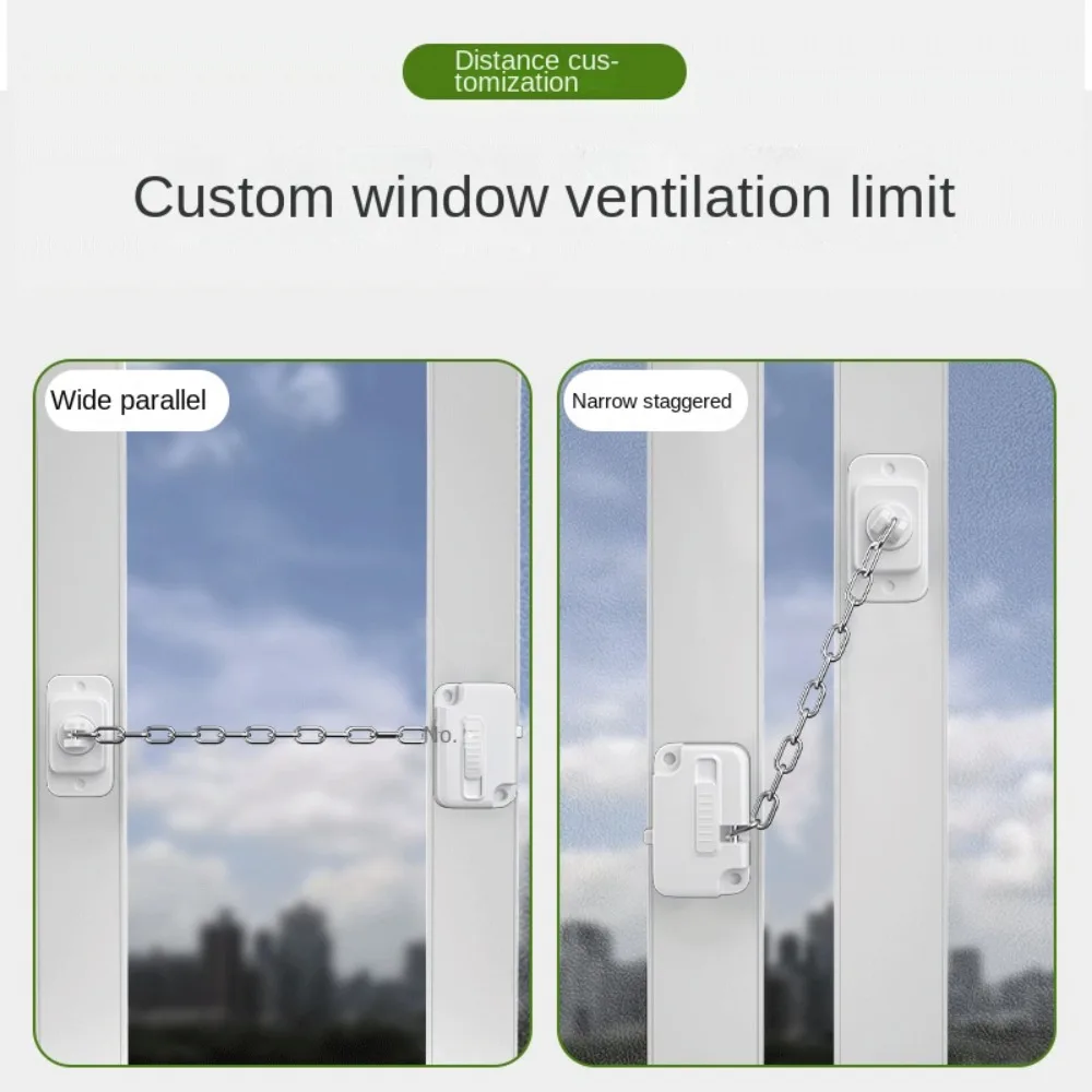 신뢰할 수 있는 ABS 어린이 안전 창문 체인, 스테인리스강 비 마킹 접착 창문 스토퍼 보호 잠금 장치, 튼튼한 어린이