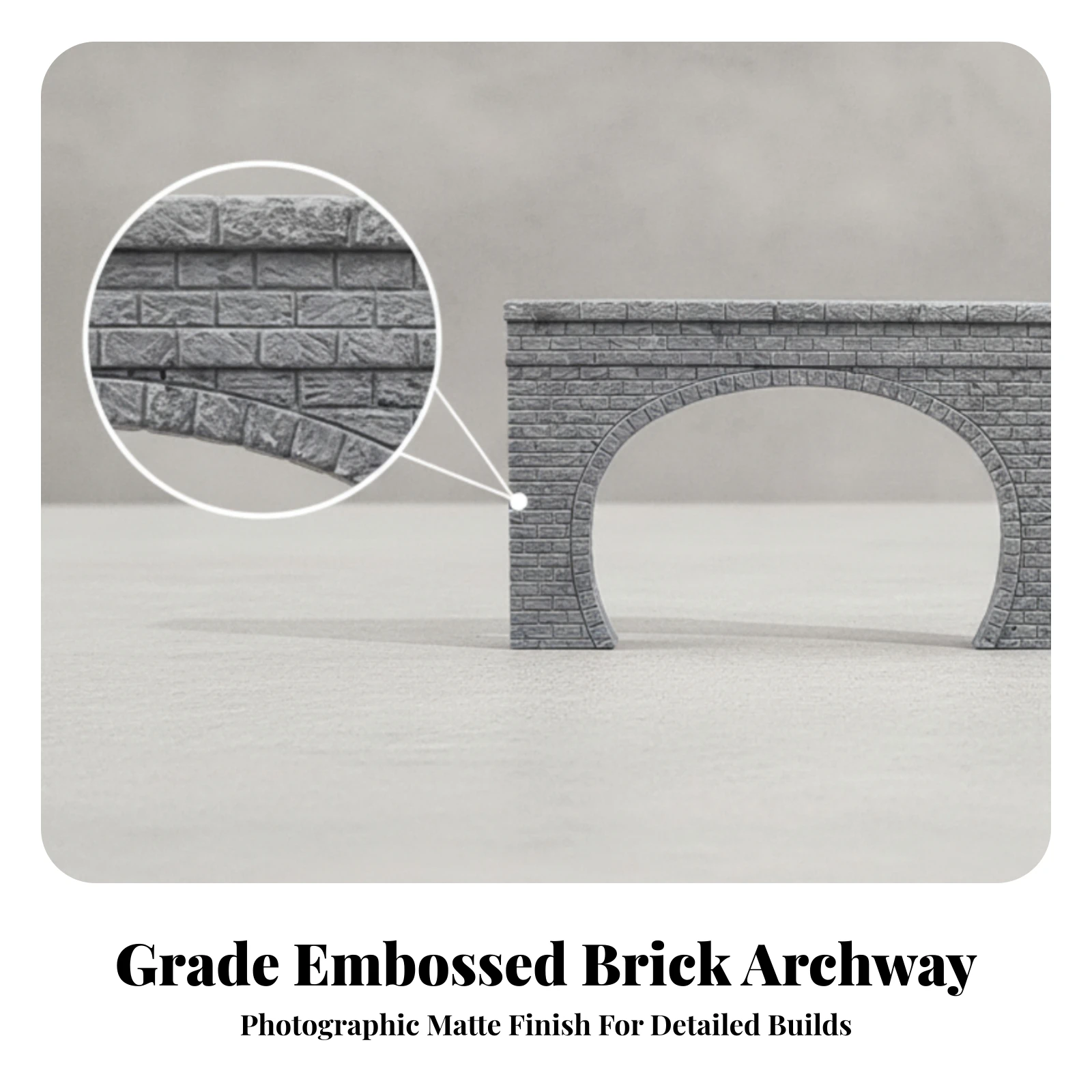 N-Scale Railway Diorama Tunnel Wall Model Realistic Plaster Tunnel Wall Model with Stone-Brick Surface Versatile Decorative