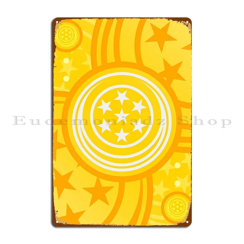 Happy Yellow Orange Glyph Metal Sign PaintingGarage Living Room Printing Classic Tin Sign Poster