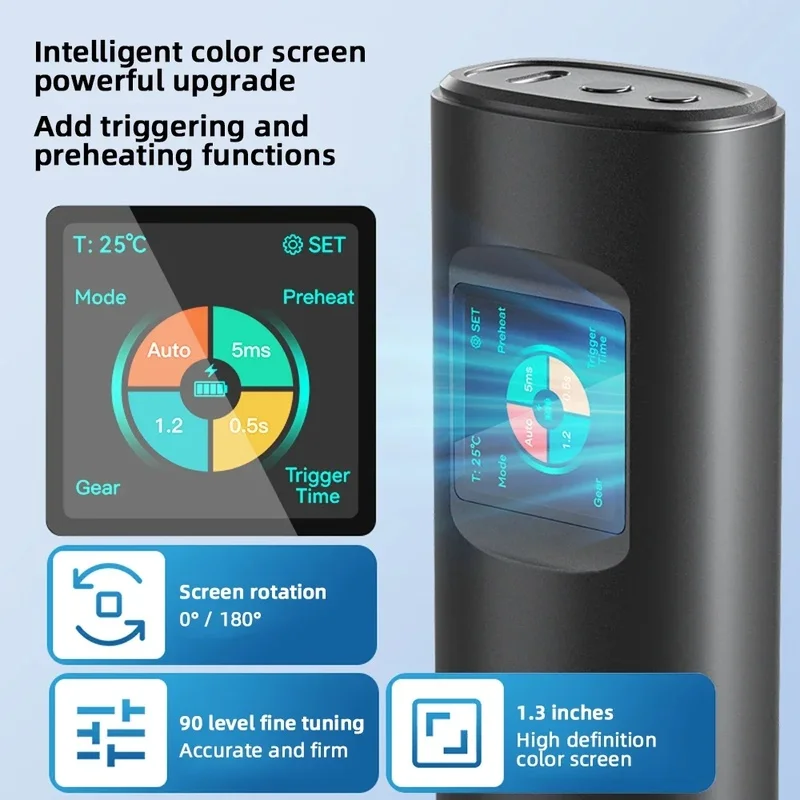 

Portable Handheld Spot Welder with Large Color Screen, 90 Gears, for DIY 18650 Lithium Battery Welding