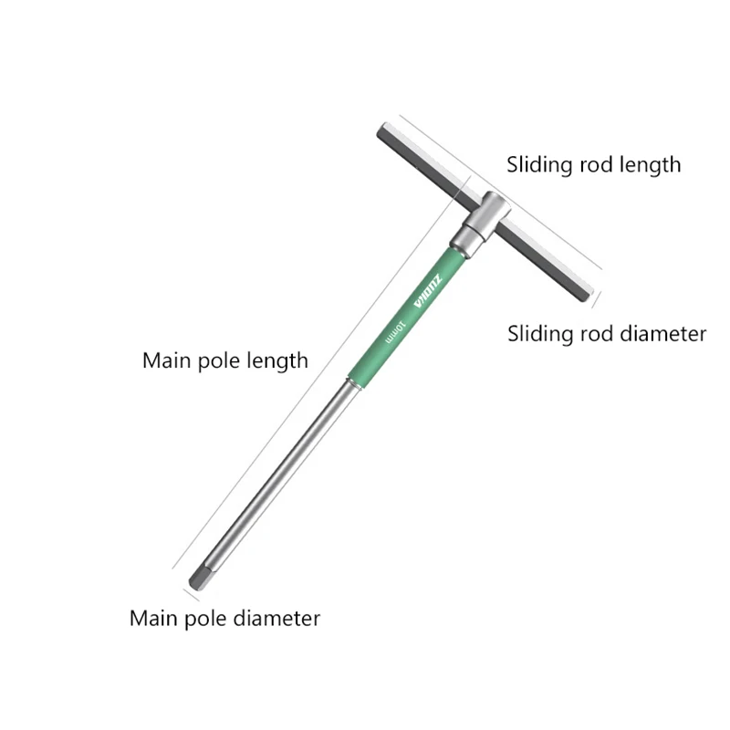 Herramienta Manual en Forma de T, Llave de Tubo Extendida Tipo T/L 2/2.5/3/4/5/6/8/10mm, Destornillador Torx, Llave Allen Hexagonal Tipo T, Cromada