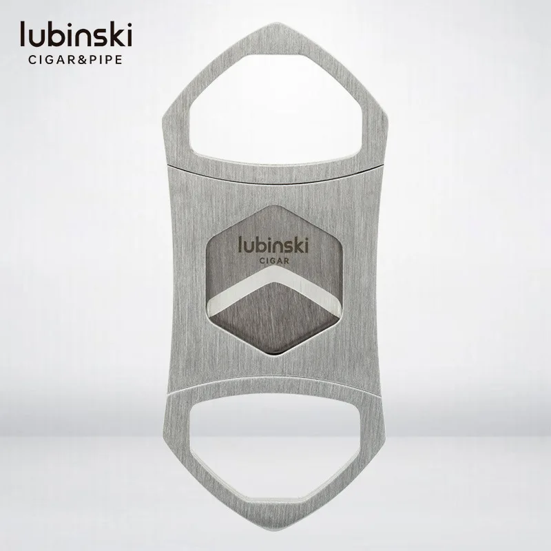 LUBINSKI Cigar Scissors Stainless Steel Double edged Portable Cigar Knife Rubinski Cigar Scissors