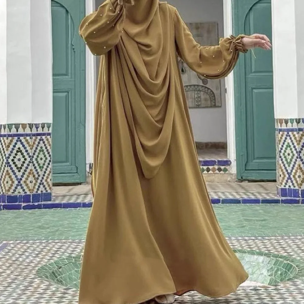 

Комплект из 2 предметов: Абайя и Химар (Джалабия) для женщин, длинное платье-хиджаб, мусульманская одежда для намаза, исламский наряд из Дубая, для мусульманок