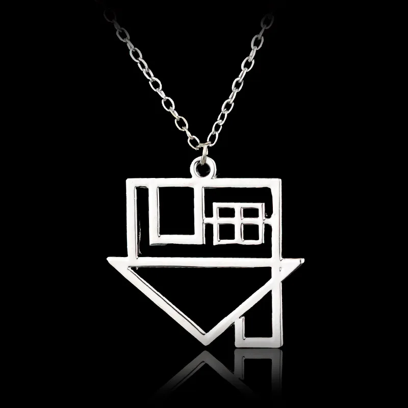 Simple Fashion Hip Hop Rock Music Necklace Pendant Hollow House Logo Pendant Street Niche Punk Creative Trend Party Accessories image 4