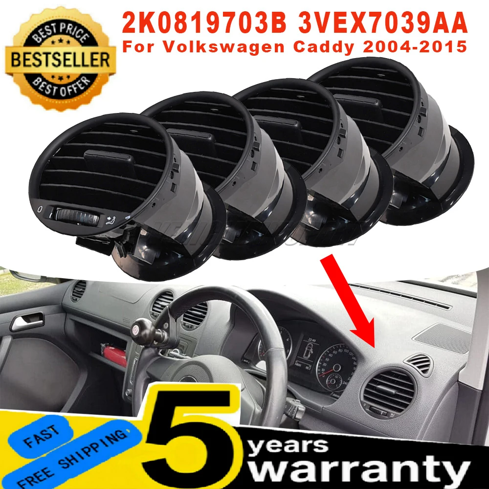 New For VW Caddy 2K Mk3 Front Dashboard Air Vent Air Conditioner AC Grille Diffuser Panel 2K0819703B 3VEX7039AA Car Accessories