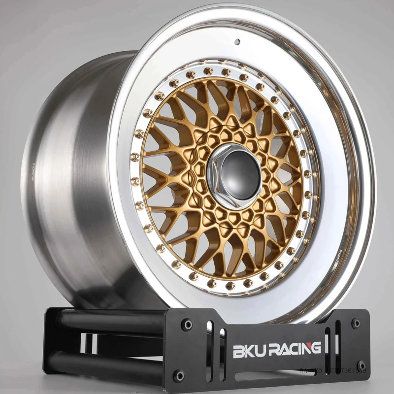 3 Piece 5x120 4x100 Step up Wheels 15 16 17 18 Inch Rims Alloy Gold Face Wheel Rim for BMW M5 E30 M3 E34 E36 E28 E46 E21 E12 view 5