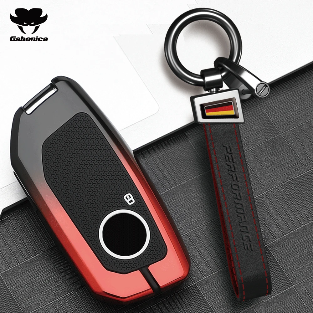 New Alloy Car Key Case Cover Keychian Accessories for BMW Performance Energy Ix XM I7 X7 7 Series Smart Remote Key Protect Shell