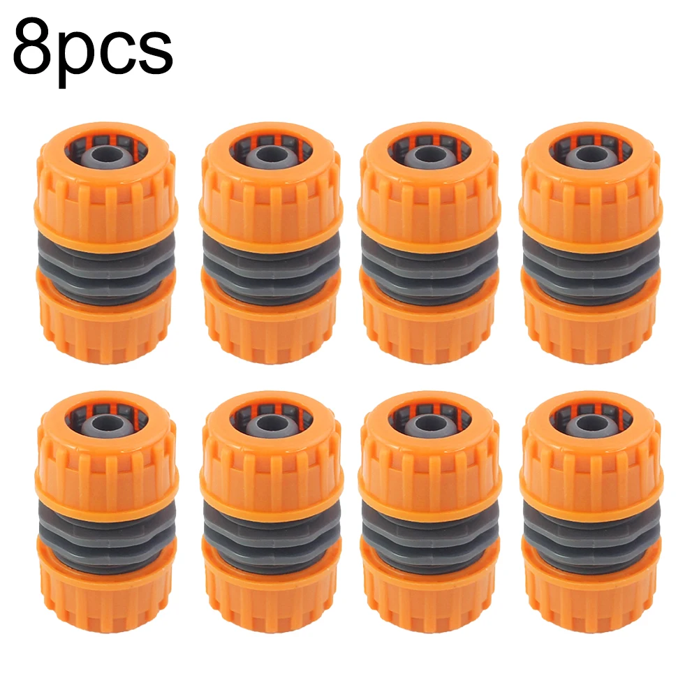 Hose Repair Coupling Set 8 Pieces Compatible With For 1/2 Inch Garden Hoses For Extending Or Fixing Damaged Water Lines
