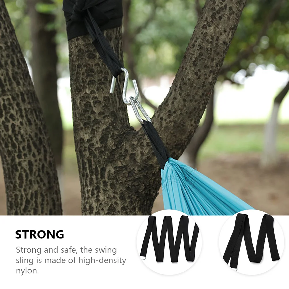 

1Set Practical Tree Swing Hanging Strap Nylon Rope for Camping Hammock Strong Safe Easy Disassemble