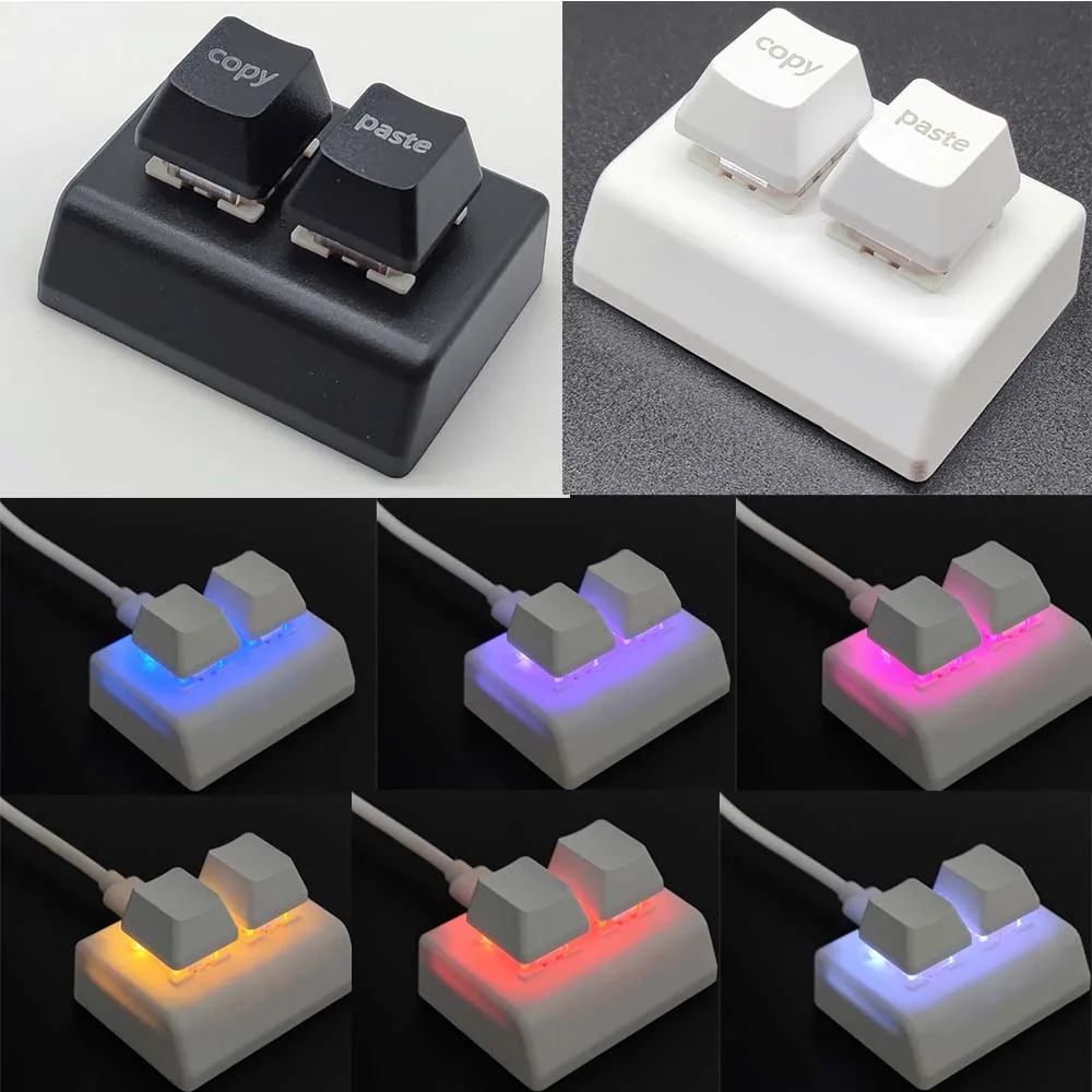 

1 PCS Black White ABS Keypad 2-key Copy And Paste One-key Multiple Key Combinations Custom Shortcut Keys Gaming Keyboard