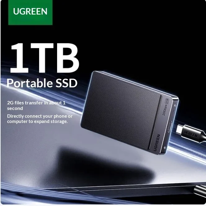 UGREEN CM766 Portable SSD 1TB Type C USB 3.2 20Gbps Aluminum External Solid State Drive