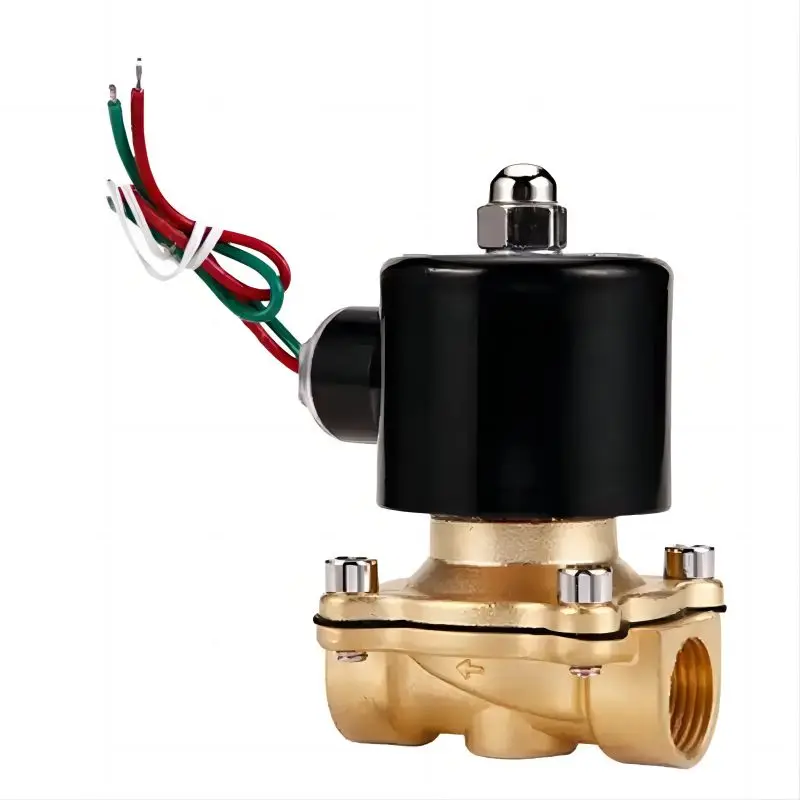 1/4 inch 2 Way Normally Closed Solenoid Valve 220V 12V 24V  Air Diesel Oil Brass Solenoid Valve