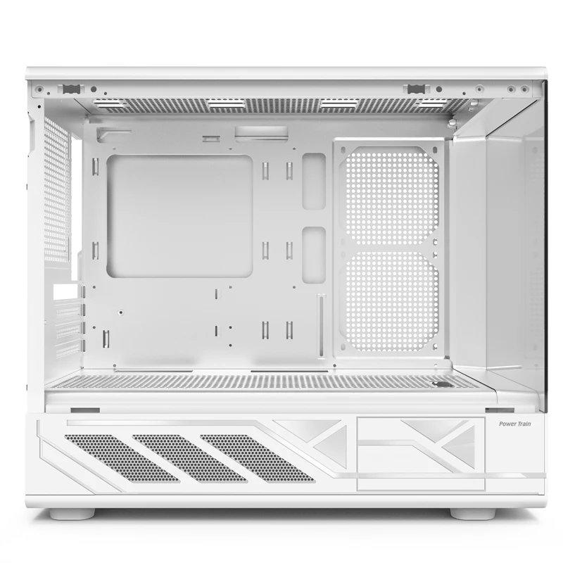 حافظة كمبيوتر N5 من Power Train MATX جانب زجاجي شفاف لغرفة عرض البحر خالية من العمود 360 درجة حافظة كمبيوتر من النوع C مبردة بالماء