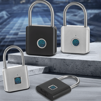 Smart Fingerprint Padlock Outdoor Waterproof Padlock Intelligent Electronic Padlock Door Anti-Theft Password Lock Cabinet