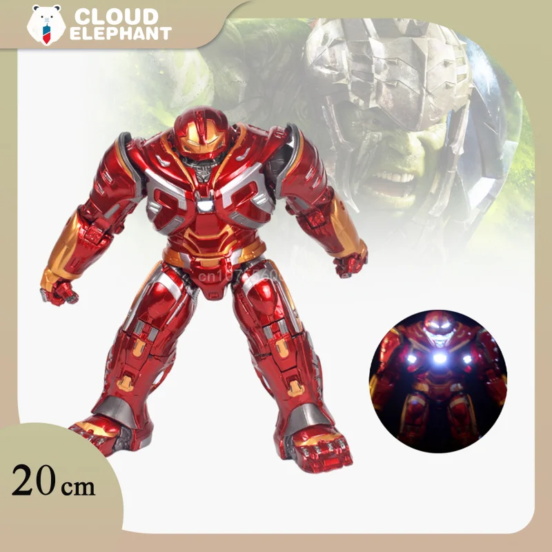 ZD Iron Man Anime Figurine Hulkbuster Figures MK50 MK85 Action Figure 20cm PVC Model With Light Collection Desk Decoration Gifts