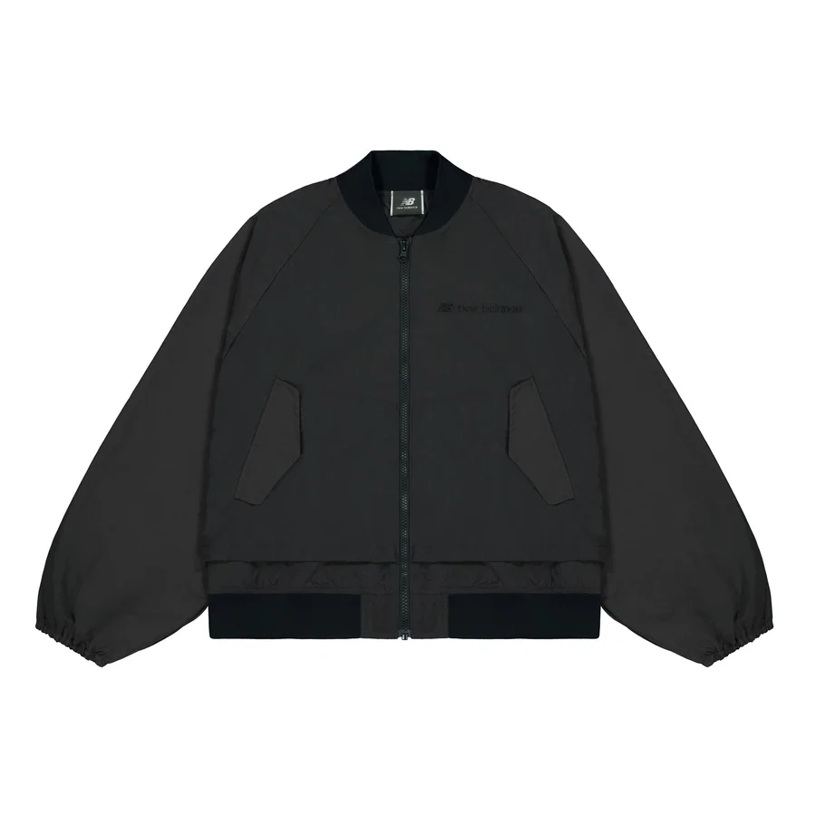 

New Balance Met24, a versatile, stylish, and comfortable casual jacket for women, in gray