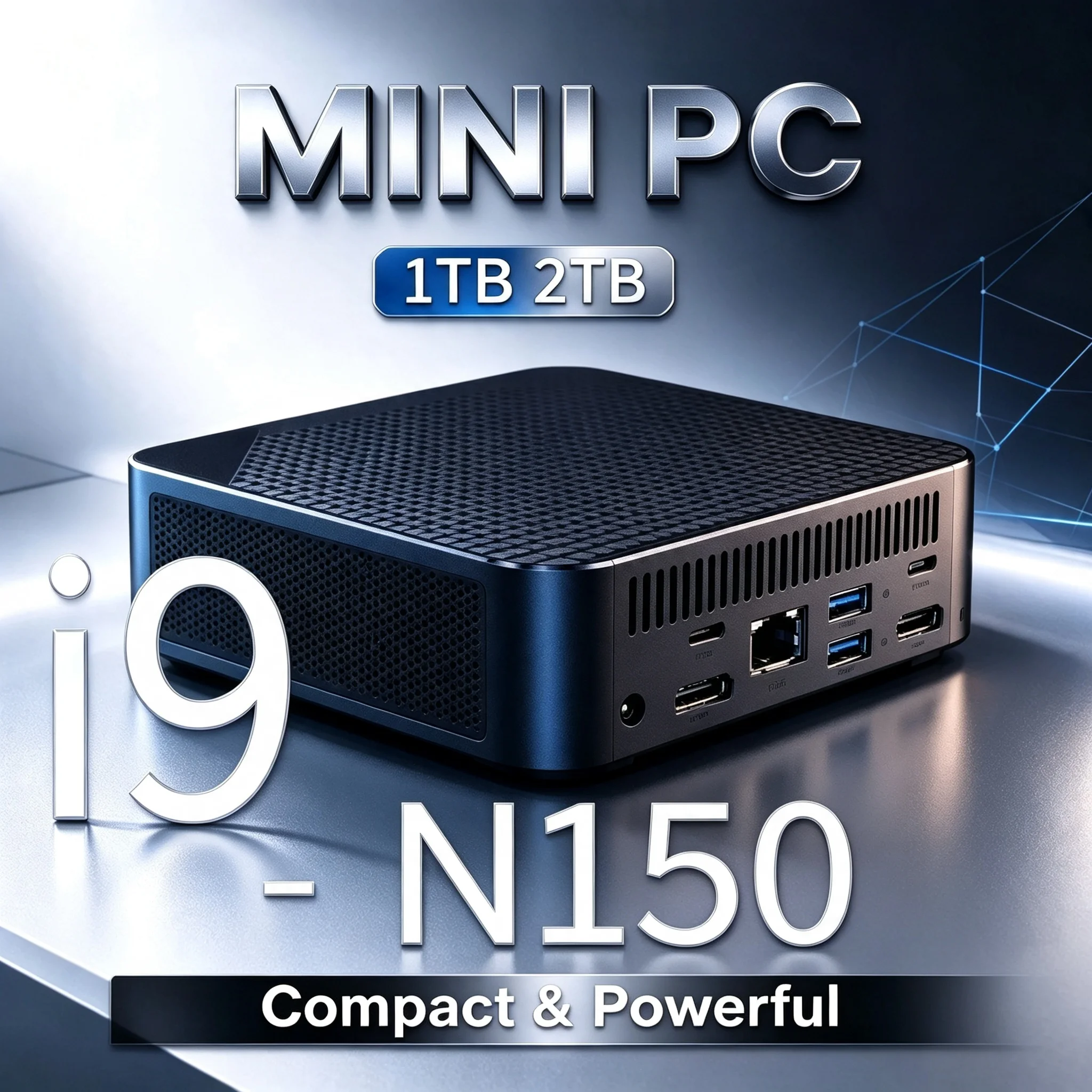 2026 NEW Mini PC Intel N150 Mini PC 16GB RAM, 1TB or 2TB SSD, WiFi6, Perfect for Desktop Office Portable Gaming
