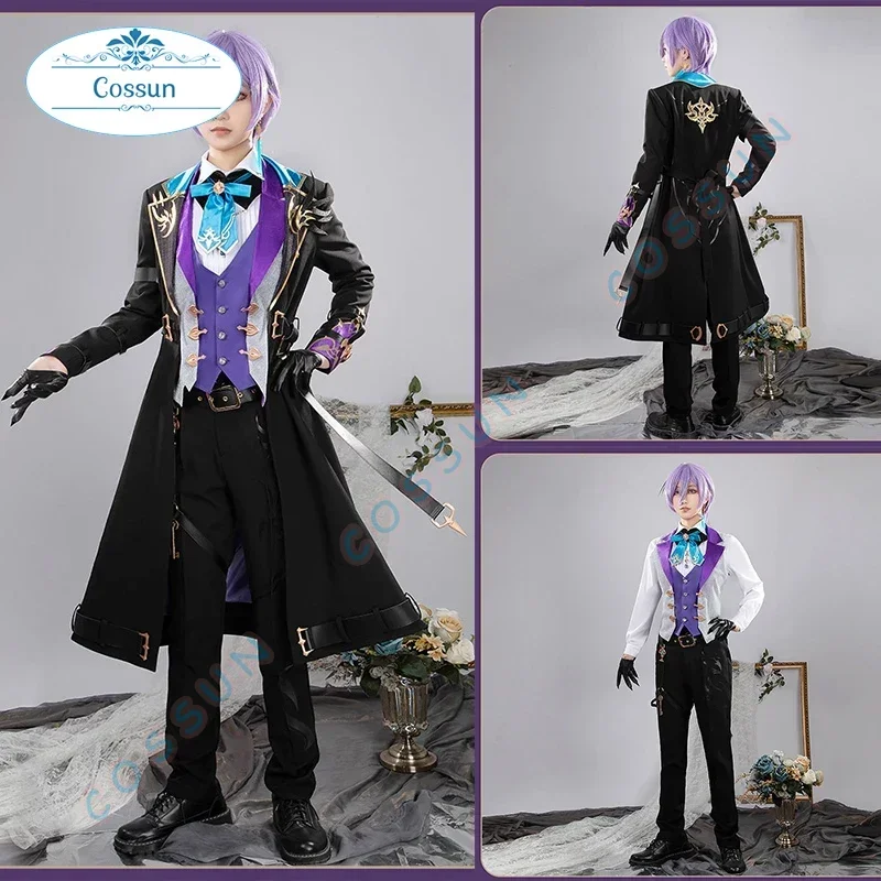 [Customized] Vtuber Nijisanji 3SKM Sakaki Ness Cosplay Costume Game Suit Gorgeous Handsome Uniform Halloween Party Outfit