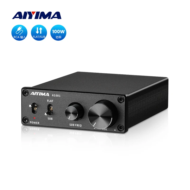 AIYIMA-Amplificateur de caisson de basses mono 100W, haute puissance classe D HiFi, audio numérique, panneau d'amplification de son, A1001 TPA3116 wiches