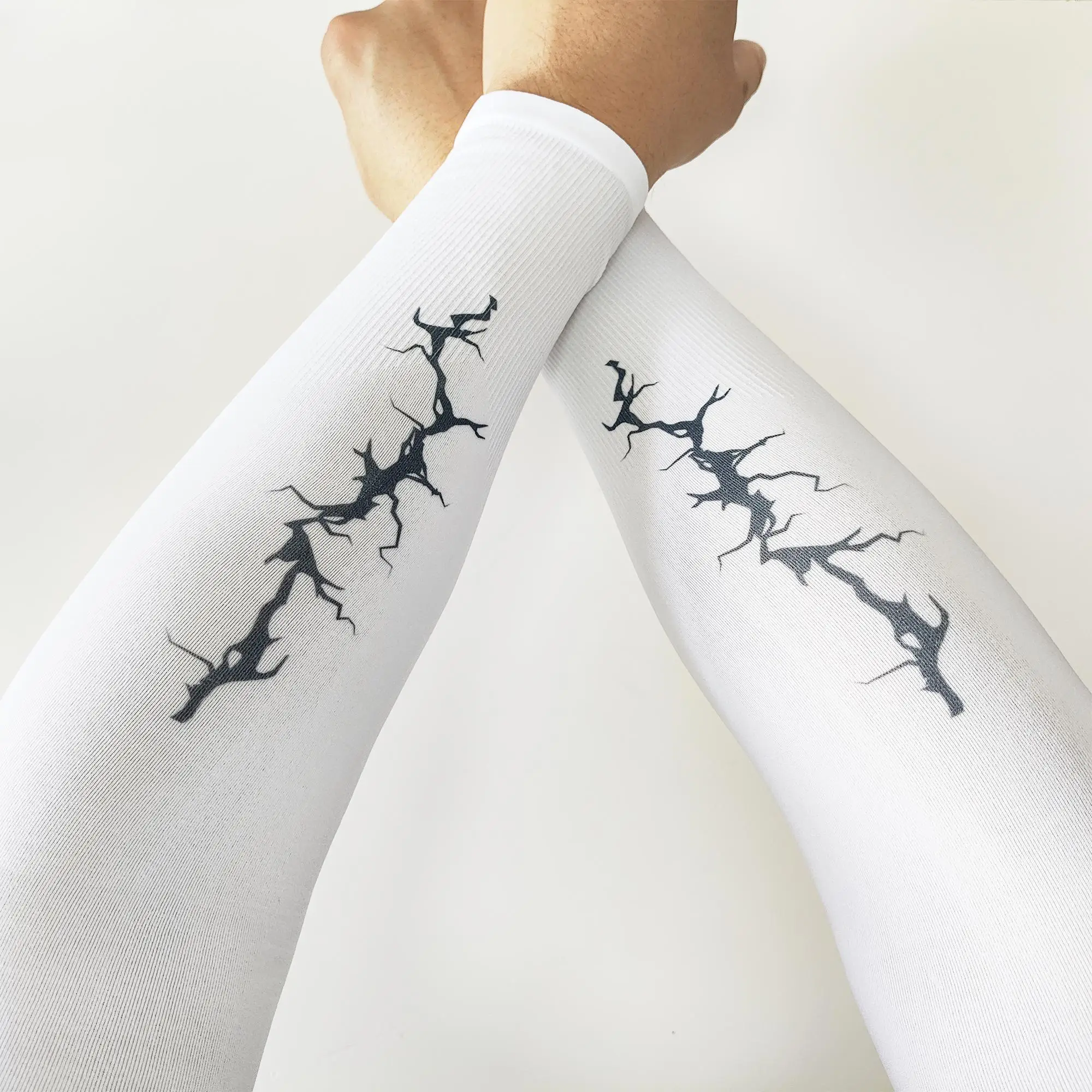 2026 Summer New Solid Color Printed Sleeve Cover Outdoor Arm Protection Ice Sleeve Versatile Fashion